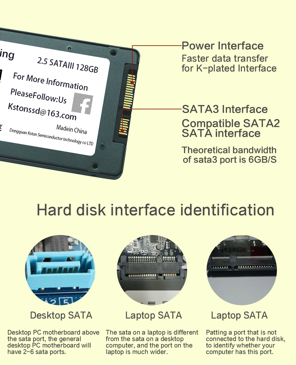 Накопитель SSD Внутренний твердотельный накопитель 64 Гб 256 1 ТБ ssd НОУТБУК 2,5 Sata3 накопитель на жестком диске для ПК компьютер Производитель