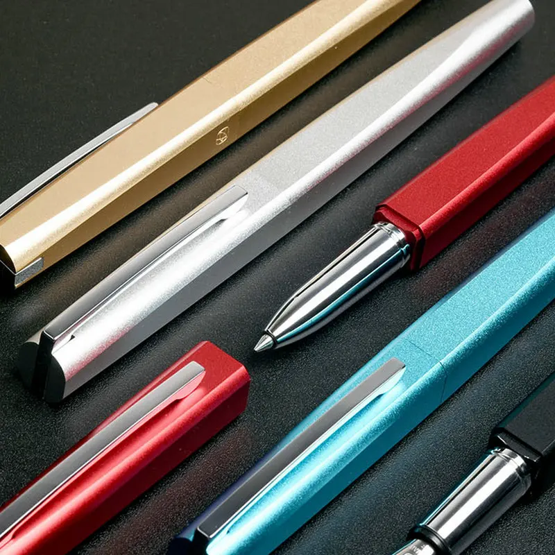 KACO SQUARE High end Metal Rollerball Pen 0.5mm Ballpoint Pen Red Blue