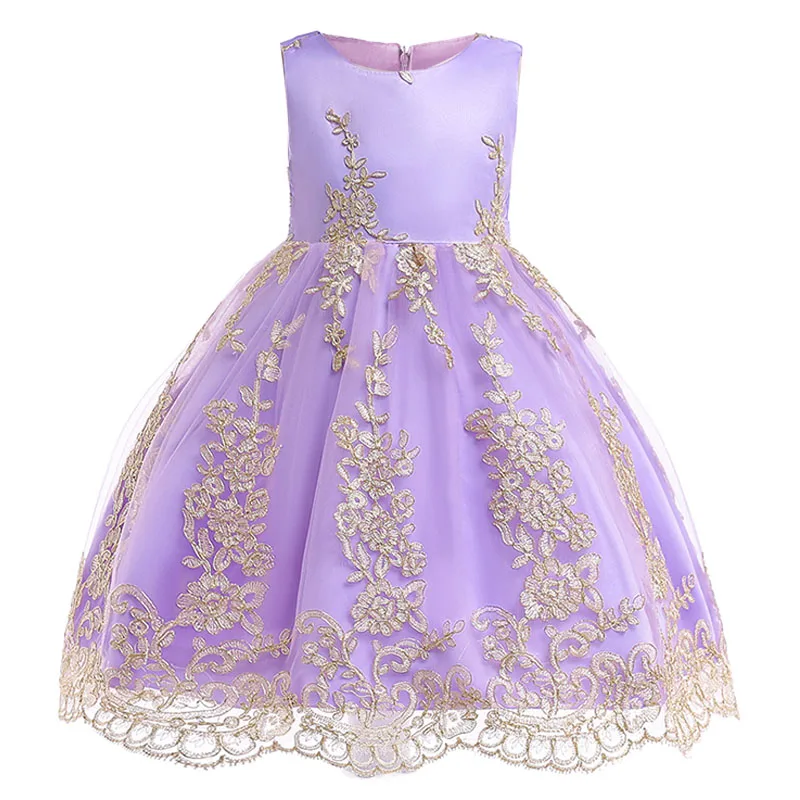 Свадебное платье с розами для девочек, платье для маленьких девочек платье для дня рождения для девочек возрастом от 3 до 10 лет вечерние платья принцессы, Vestido L1851