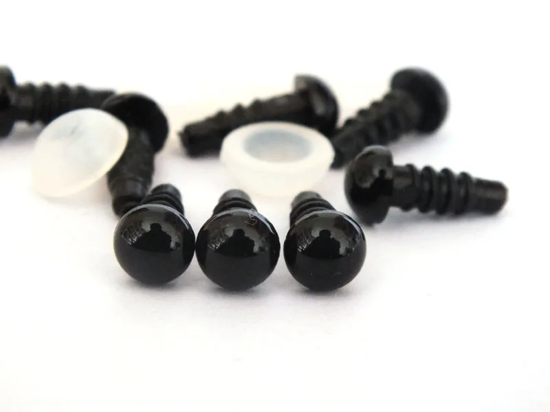 2000pcs 5mm/6mm black Safety eyes Doll eyes  Plush eyes /Wholesale toy eyes--1000pcs per size