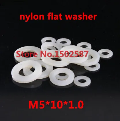 

1000pcs/lot ID M5 * OD 10mm * 1mm Thick M5 White Nylon Flat Washer Insulation Gasket M5X10X1