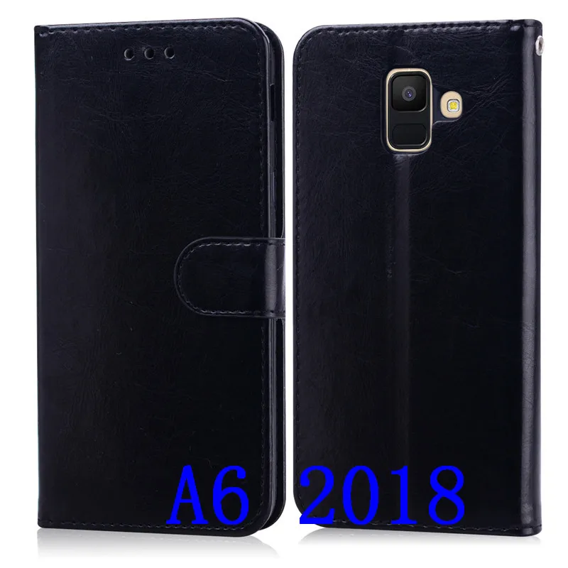 Case For Samsung Galaxy A6 2018 Soft TPU Silicone Phone Cover Leather Wallet Flip Case For Samsung Galaxy A6 A 6 Plus 2018 Case samsung silicone Cases For Samsung