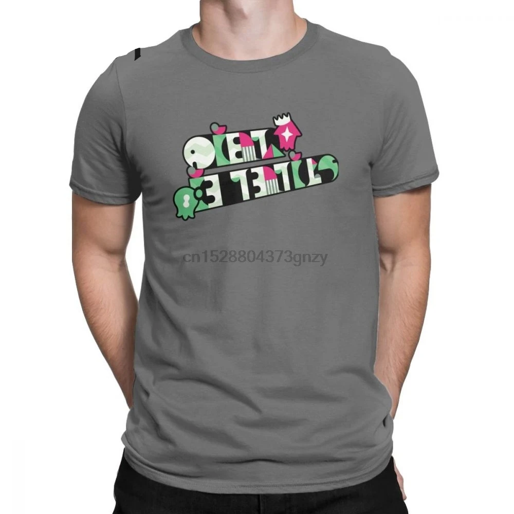 

Men Splatoon Off The Hook T Shirts Ink Kid Game Squid Pure Cotton Clothing Crazy Short Sleeve O Neck Tee Shirt Plus Size T-Shirt