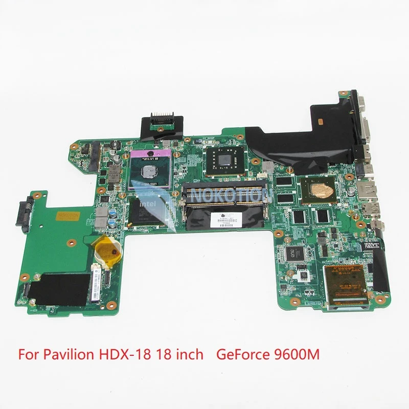 

NOKOTION DAUT7GMB8B0 519592-001 Laptop Motherboard For HP Pavilion HDX-18 HDX18 Main Board PM45 DDR3 9600M GT130M 1gb Free CPU