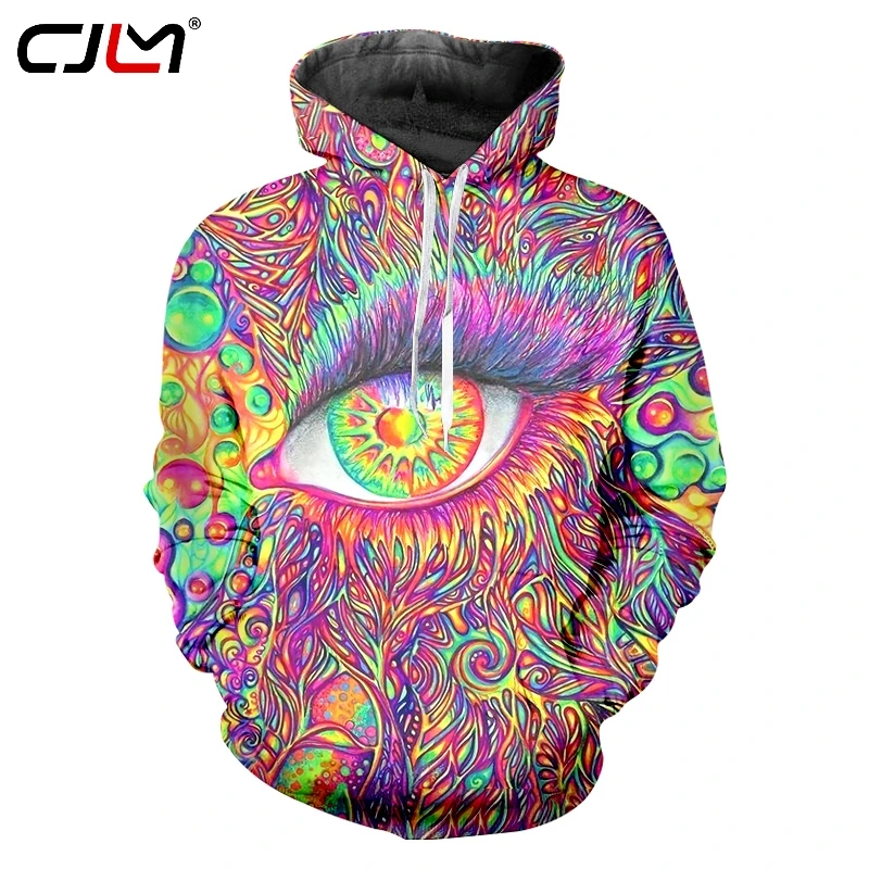 

CJLM Unisex Summer Fashion Custom Street Clothing 3D Colorful Leaf Eye Camouflage Print Hoodie Factory Dropshipping 5XL
