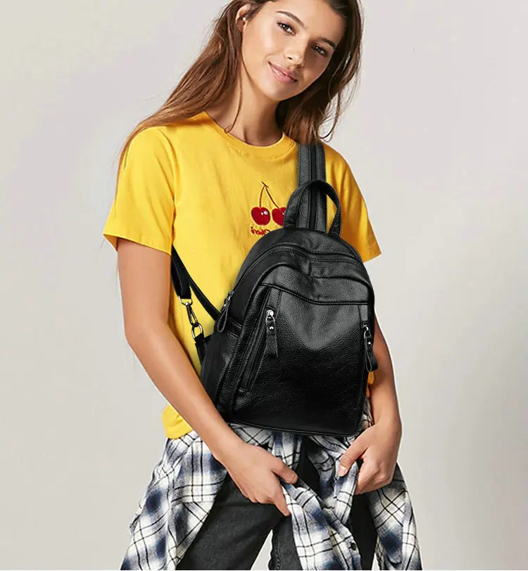LIRENNIAO модный дизайнерский женский рюкзак из натуральной кожи, школьные сумки на плечо для подростков, женский рюкзак из воловьей кожи для путешествий