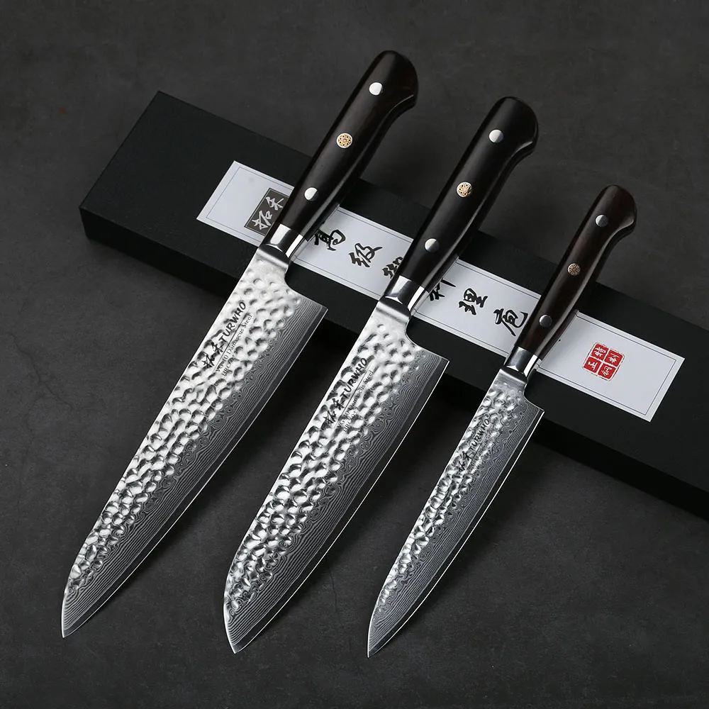 Razor-sharp Damask Knives | Peacock Edition