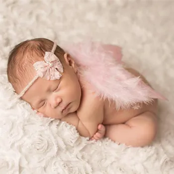 

Angel Wings Newborn Photography Accessories Baby Photo Props Handmade Costumes For Infants Fotografia Crochet Costumes For Babie