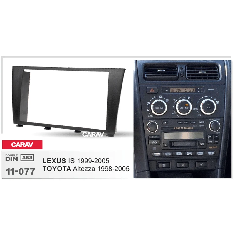 

Double Din Fascia For LEXUS IS TOYOTA Altezza Radio DVD Stereo Panel Dash Mount Install Trim Kit Refit CARAV 11-077