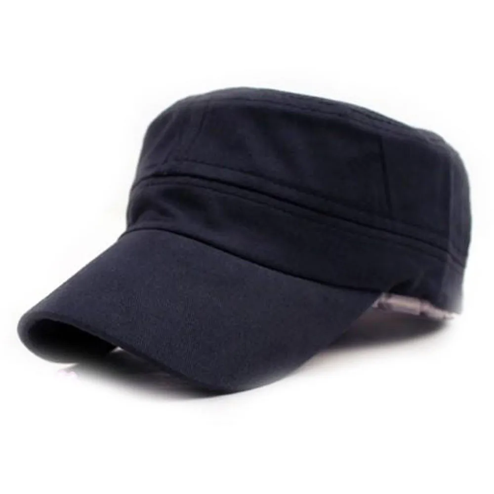 Новая классическая простая винтажная армейская в кадетском стиле хлопковая Регулируемая бейсбольная кепка, кепки для мужчин, мужская бейсболка, Мужская кепка, casquette homme - Цвет: Тёмно-синий