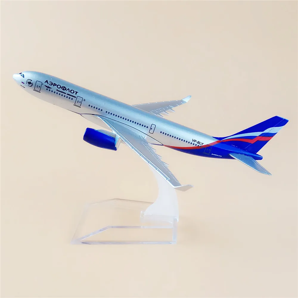 16 см авиакомпания «Российские авиалинии» Airbus 330 A330 Airways модель самолета металлический самолет Аэрофлота с подставкой подарок для детей