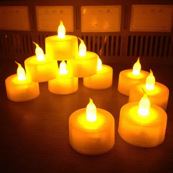 

24 pcs/lot Flickering Flameless LED Colorful Battery Candle Light Xmas Wedding Birthday Party Candles Safety Home Decoration