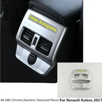 

For Renault Koleos 2017 2018 2019 2020 Car Armrest Storage Trim ABS Chrome Rear Back Upside Air Conditioning Outlet Vent 1pcs