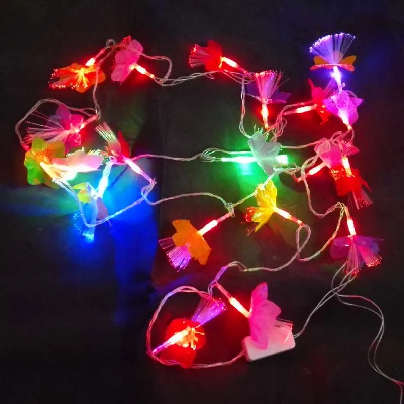 

3m length 20 bulbs Christmas decoration light Fibre LED lights colorful flowers 30-250V voltage range various plugs