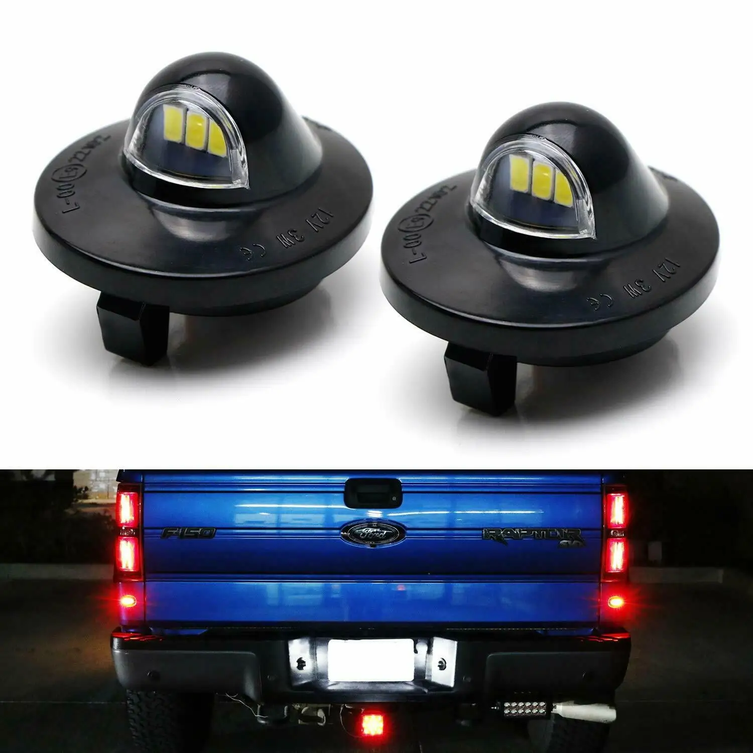 1990-2014 Ford F-150 Pickup Truck BRIGHT SMD LED License Plate Light F250 F350