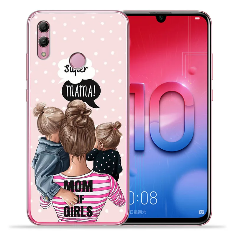 Роскошные Детские для мамы и дочери, queen женщина для huawei Honor 10 9 8 8X 8C 7A 7C 7X7 6X 6A Lite чехол для телефона защитный корпус чехол с мультипликационным принтом