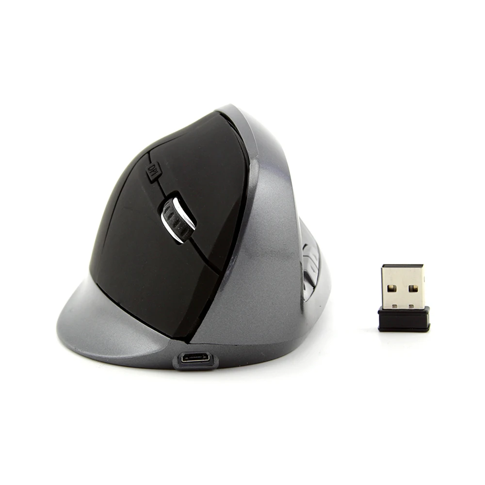 Wireless 2.4G Vertical Mouse Rechargeable Ergonomic Optical USB Mice 1600 DPI Computer Gaming Mause For Xiaomi Laptop PC Gamer