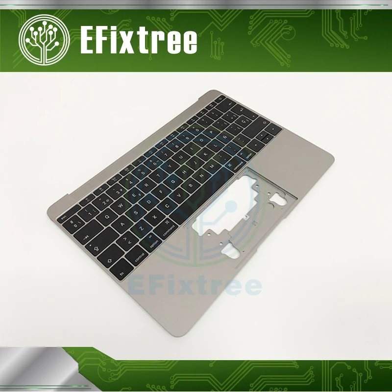 Испанский серый чехол с подставкой для Macbook Retina 12 ''A1534 Топ раскладкой