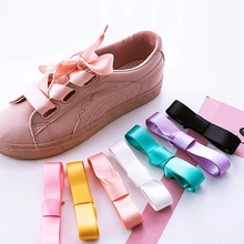 1 пара 80 см атласная шелковая лента шнурки