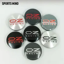 4 pçs/lote 7 cores 56mm oz carro de corrida roda centro hub tampas emblema emblema adesivo decalque roda à prova de poeira cobre emblema logotipo
