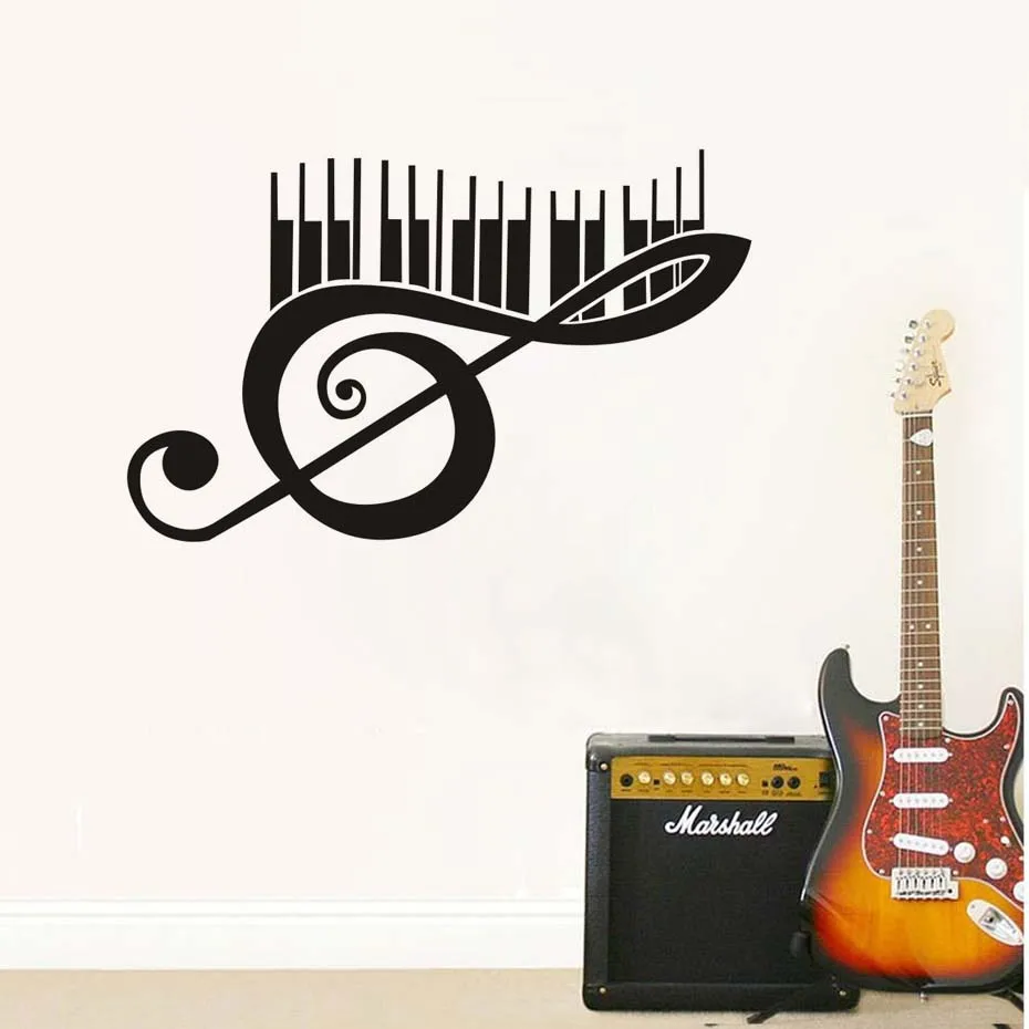 Musical Note Murals Piano Keys Wall Art Decals For Living Room Kids Home Decoration Self Adhesive Wallpaper PVC Sticker For Wall (2)