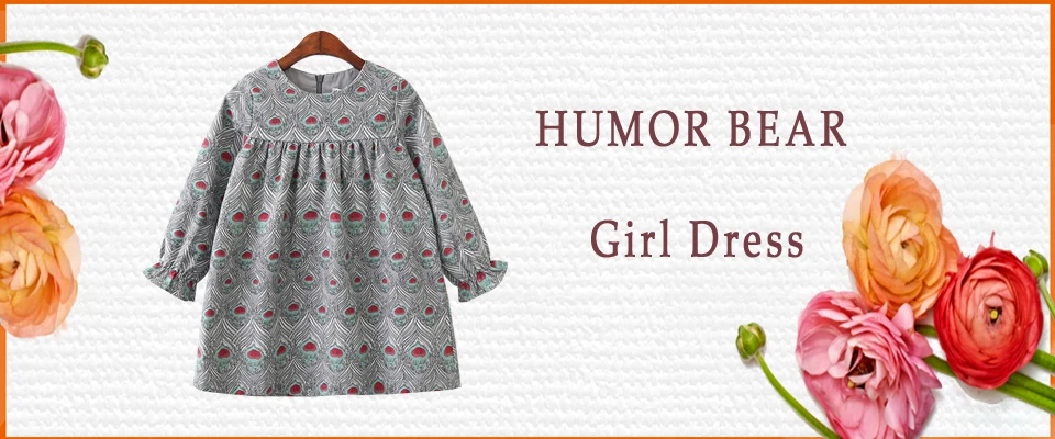 Humor Bear/платье для девочек; Новинка года; Брендовые платья для девочек платье принцессы с кисточками и вырезами детская одежда