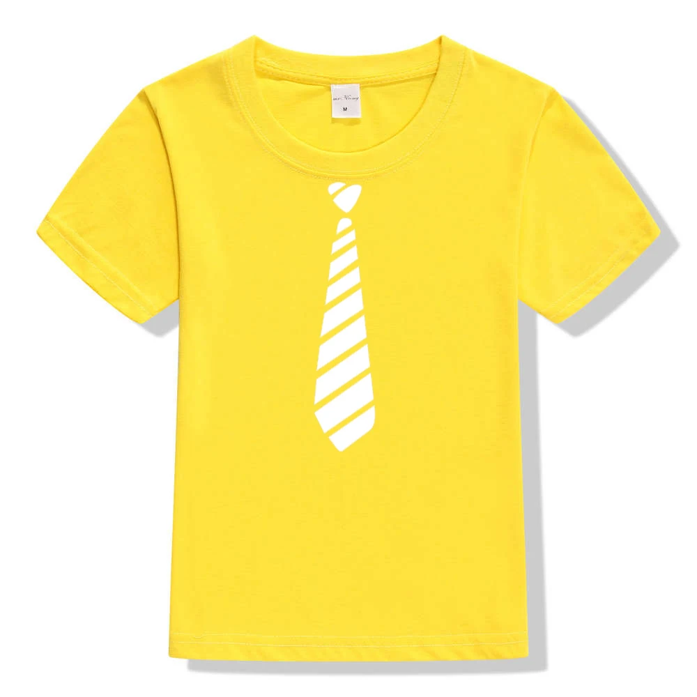 Детская футболка в стиле Харадзюку детская футболка уличная Модная одежда с объемным рисунком классический костюм джентльменские футболки с галстуком-бабочкой забавная футболка для мальчиков и девочек - Цвет: 44A9-KSTYE-
