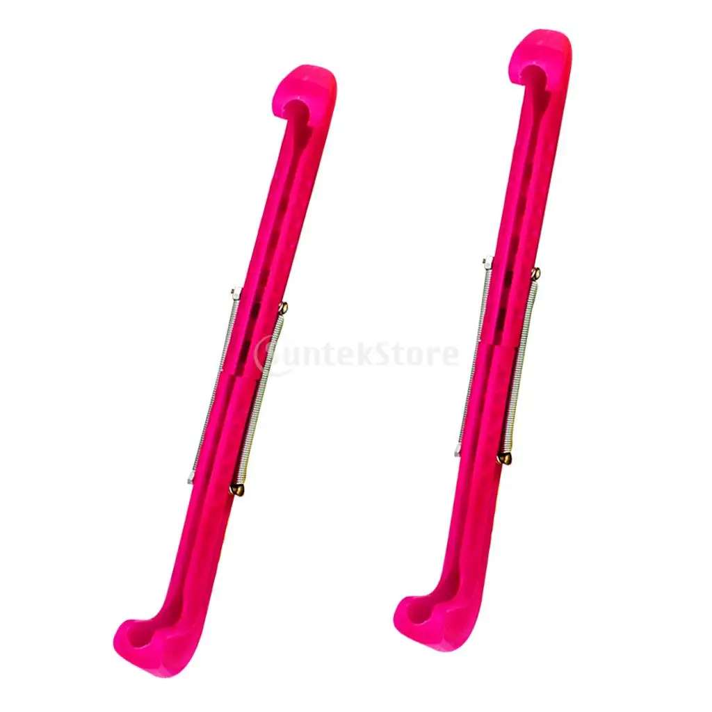 2 Pairs Plastic Ice Hockey Figure Skate Walking Blade Guard Adjustable Cover Skating Equipment
