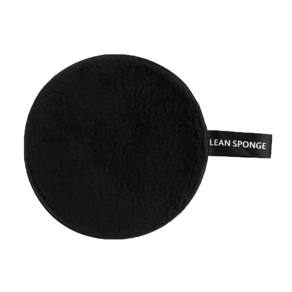 Губка из микроволокна для снятия мягких полотенец для очищения лица для макияжа прозрачная губка для очищения лица esponja maquillaje - Цвет: Black