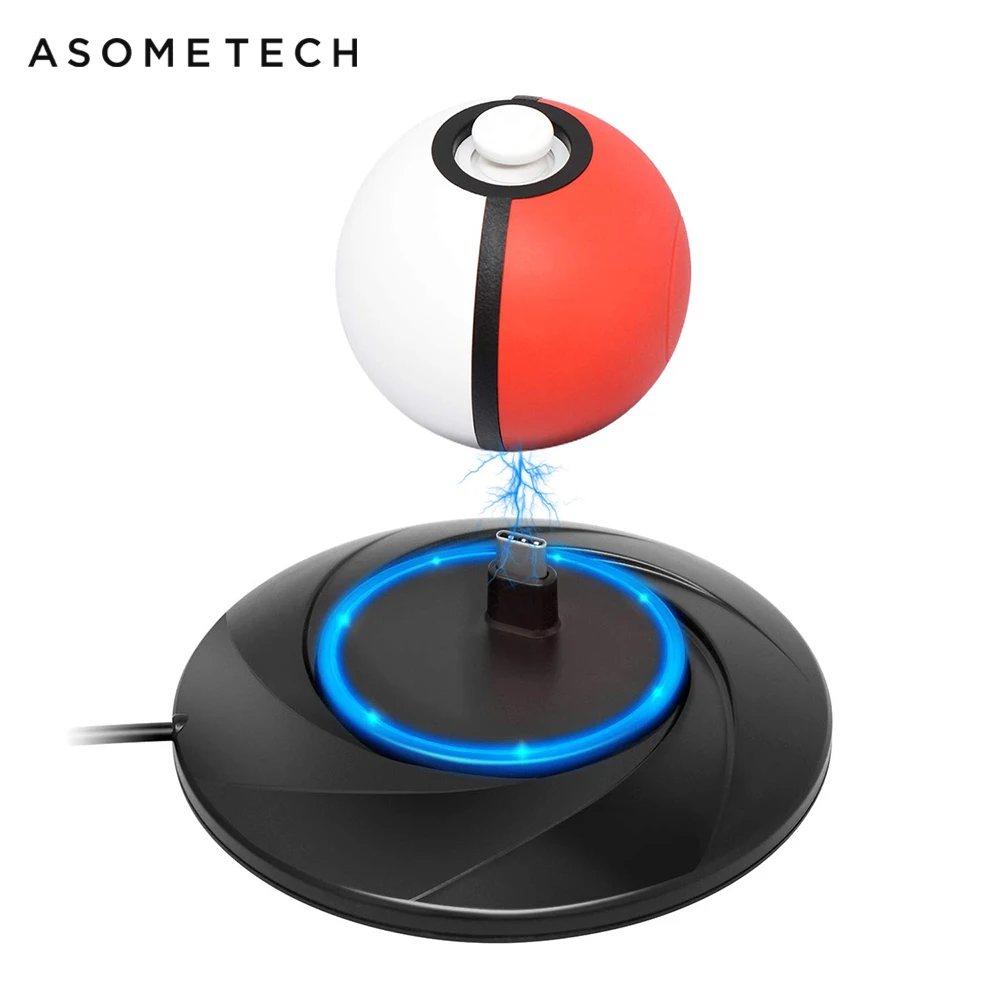 Зарядное устройство для Pokeball Plus зарядная док станция Poke Ball LED USB Type C зарядное Nintendo