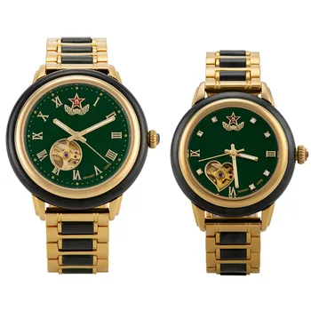 

2020 Direct Selling Hetian Jade Watch Men's Army Pentagon Hollow-out Automatic Machine One Delivery