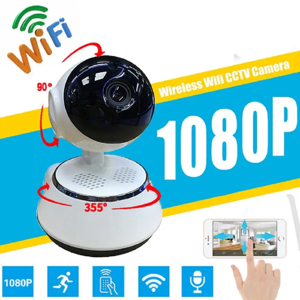 

V380 HD Mini IP Camera Wireless Smart WiFi Camera Audio Record Surveillance 720P Baby Monitor Home Security Camera