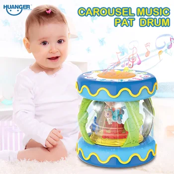 

Huanger Baby Music Toys Hand Drums Musical Instruments Pat Drum Baby Toys 6-12 Months Music Toy For Baby Children Kids