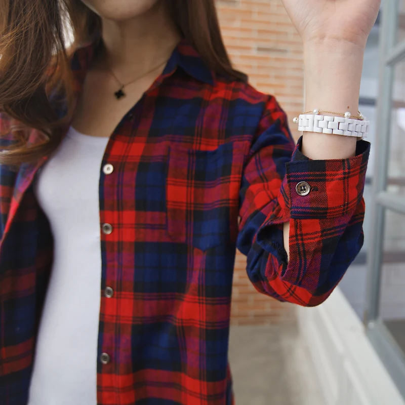 plaid red and blue shirt