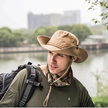 Мужские хип-хоп Ведерко для путешествий Рыбак Бонни шапки wo мужские камуфляжные летние пляжные тактические военные рыбацкие шапки для пеших прогулок от солнца и дождя