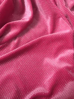 

african glitter French Lace Fabric J-111526 best quality embroidered African Tulle Lace Fabric with velvet