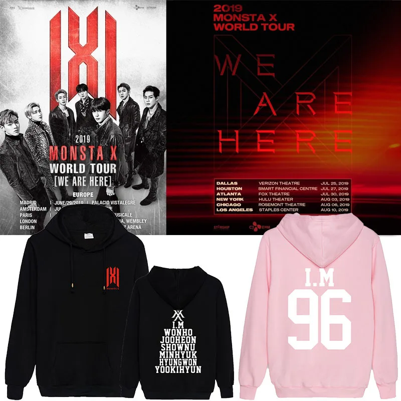

2019 New KPOP MONSTA X Concert Hoodie With The Same Paragraph Female Hoodie Dropshipping