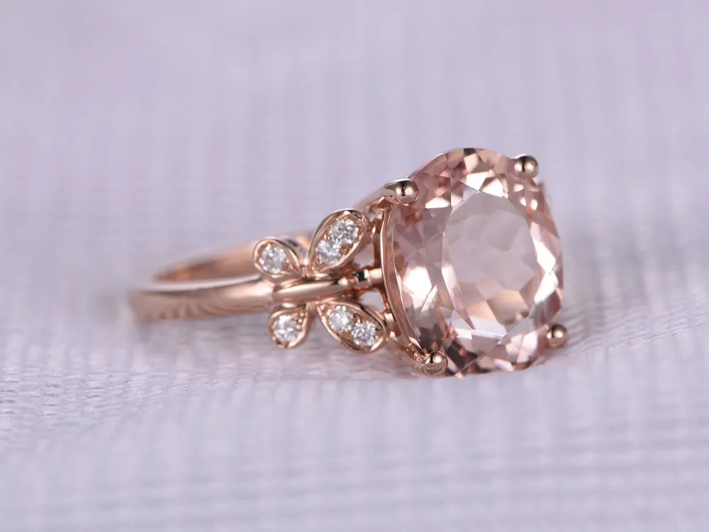 MYRAY 10x12mm Oval Cut Natural Pink Antique Vintage