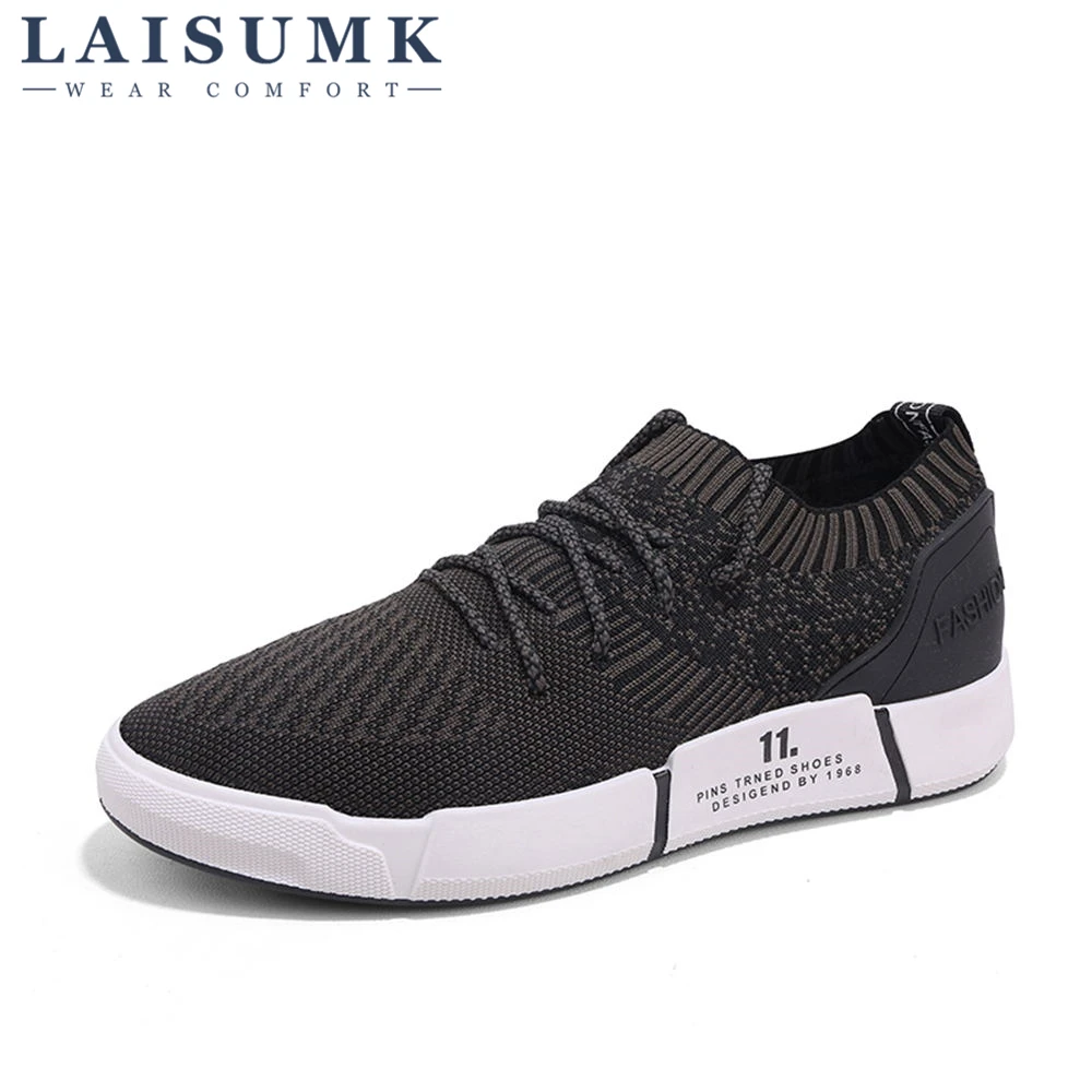 

2019 LAISUMK Hot sale Men Shoes Breathable Casual Shoes Men High Quality Lightweight Laces Male Shoes Footwear Sneakers