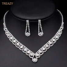 Новые свадебные комплекты ювелирных изделий Прозрачный/Красный Кристалл колье ожерелье Комплект сережек для женщин свадебные комплекты ювелирных изделий платье аксессуары