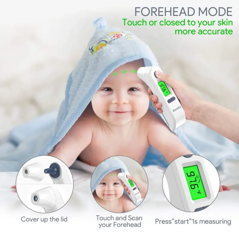 

Baby Ear and Forehead Thermometer Accurate Professional 4 in 1 Digital Medical Infrared Body Fever Thermometers for Baby Infant