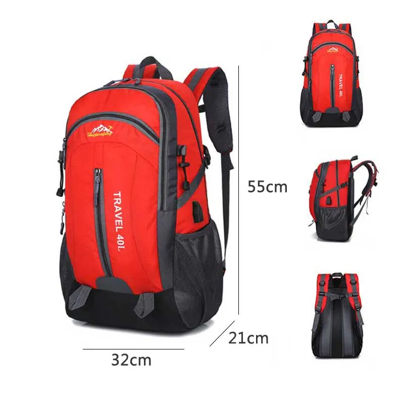 Najtaniej 40L wodoodporny plecak USB Charge turystyka torba rowerowa plecak do wspinaczki podróży na zewnątrz torby mężczyzna kobiet Anti Theft torba sportowa