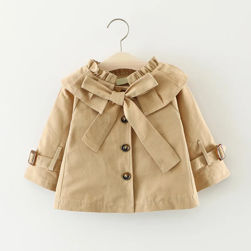 

New Spring Baby girls jacket Baby Outerwear Infant Solid Princess Windbreakers Toddlers Outerwear Overcoats