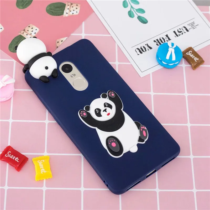 3D Милый Панда Единорог кактус силиконовый чехол для телефона на Fundas Xiaomi Redmi Note 4/Redmi Note 4X чехол Coque Etui для женщин и детей