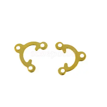

100 pcs Filigree Triangle 3 hole Connector Joiner Jewelry DIY Makings Findings Multi-color