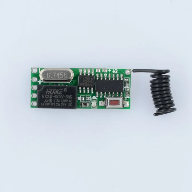 

Mini Small Volume Wireless Remote Switch System Micro DC3V-5V Relay Receiver Transmitter Momentary Toggle Latched Learning Code