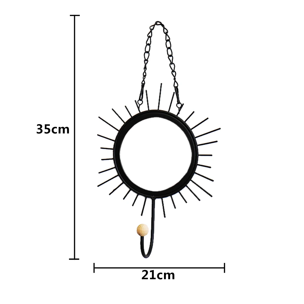 В скандинавском стиле кованого железа крюк зеркало ручной работы изделия из металла простые современные настенные гобелены украшения гостиной практичный подвесной