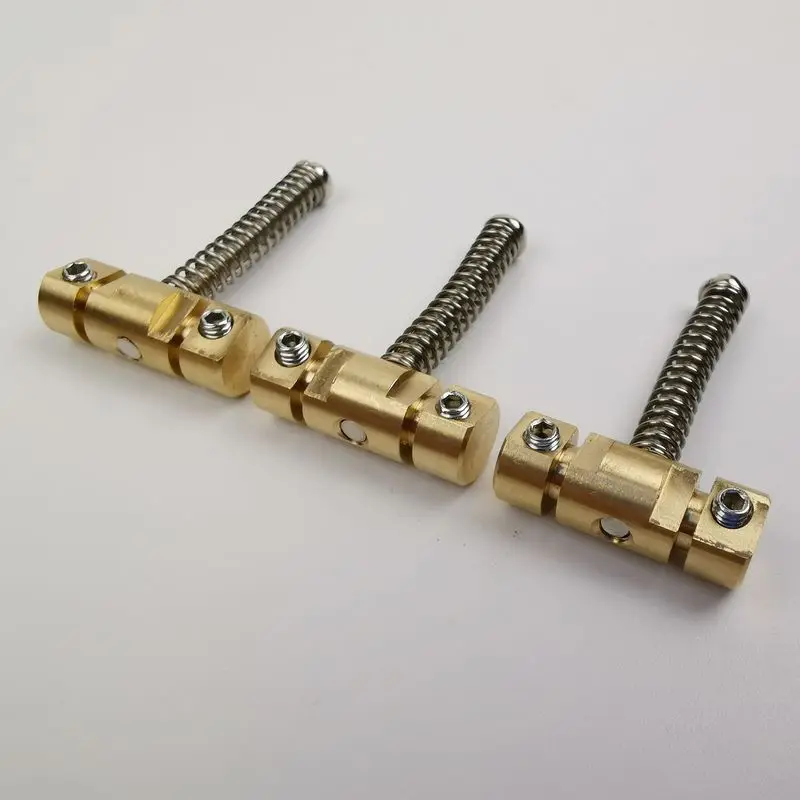 

A Set OF Three Wilkinson Highgrade Compensated Saddles With Grooves Brass Guitar Bridge for TL tele Replacement Part