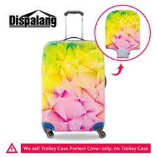 -6 Green 3D Plant Waterproof Suitcase Protective Covers,Thicken Elastic Waterproof Luggage Cover Apply To 18-30 Inch Trolley Case
