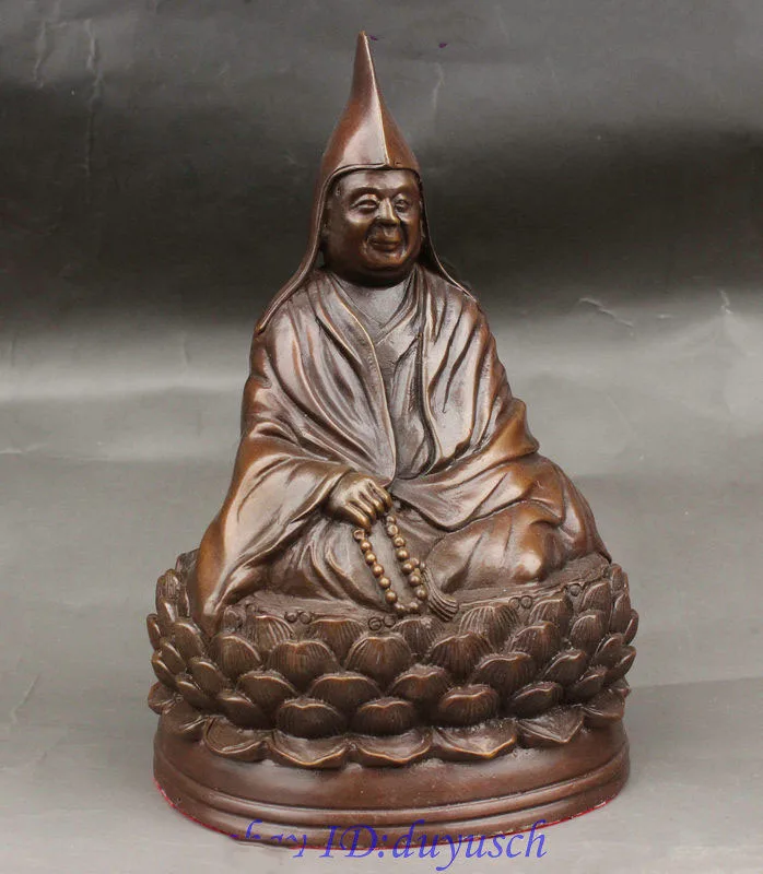 

Crafts statue Bronze Lama Tsong.Ka.Pa Je Tsongkhapa Buddha Statue
